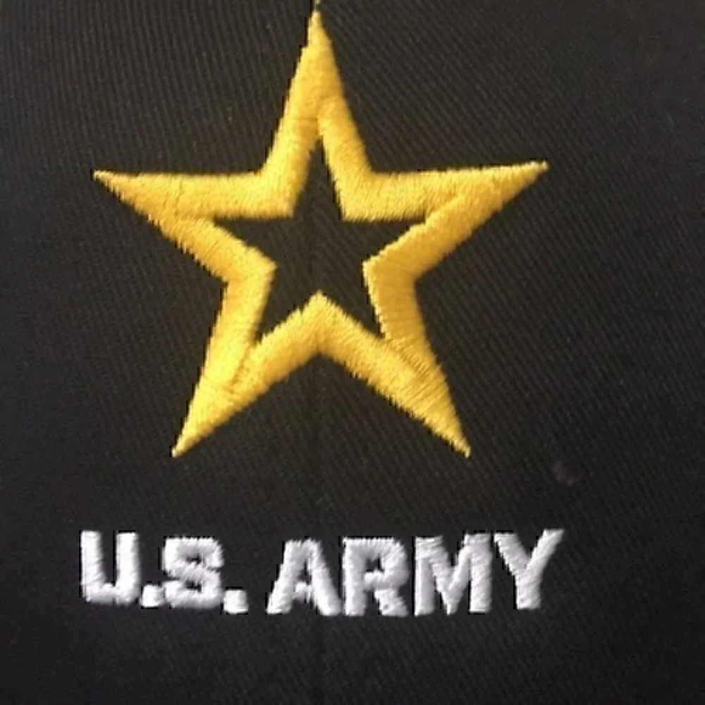 US Army black embroidered SnapBack hat NWOT